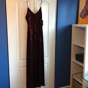 Long sequin gown.